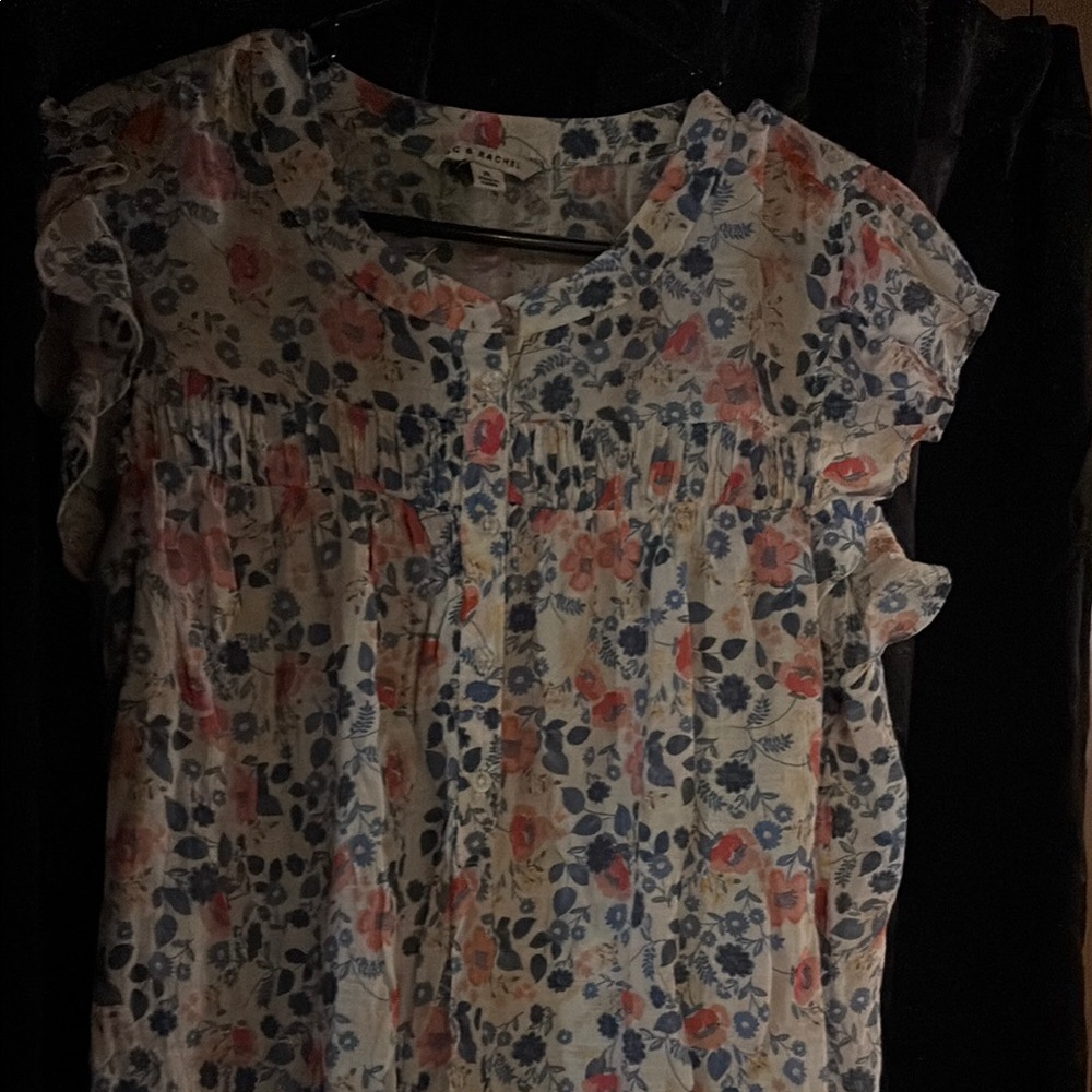 Floral Ruffle Blouse - Picture 4 of 4